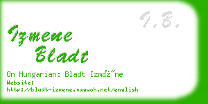 izmene bladt business card